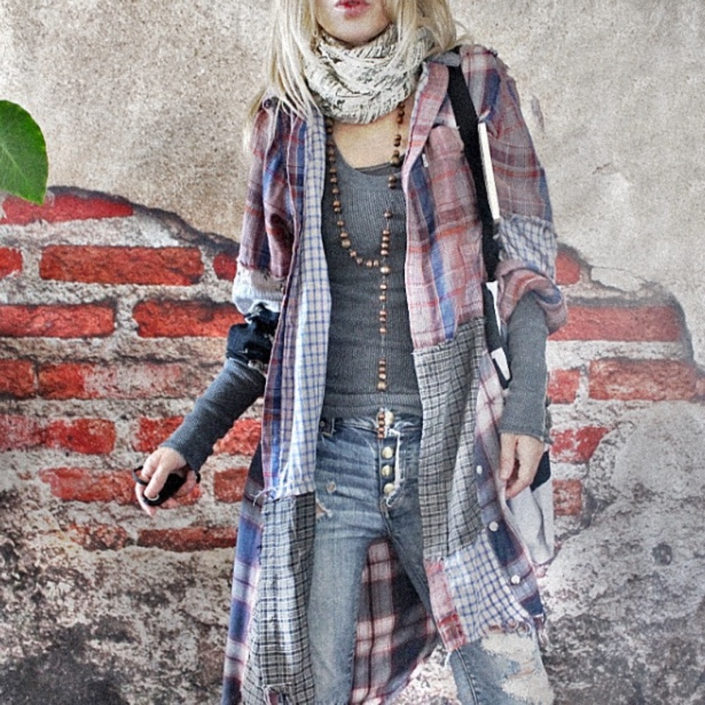 Plaid Utility Jacket for Women